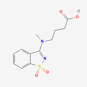 molecular formula C12H14N2O4S B1461513 4-[(1,1-二氧代-1lambda6,2-苯并噻唑-3-基)(甲基)氨基]丁酸 CAS No. 1094316-25-2