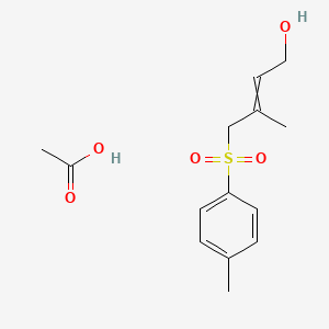 Acetic acid;3-methyl-4-(4-methylphenyl)sulfonylbut-2-en-1-ol