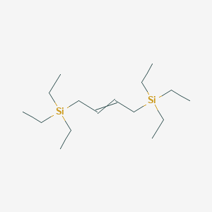 molecular formula C16H36Si2 B14615133 (But-2-ene-1,4-diyl)bis(triethylsilane) CAS No. 58458-84-7