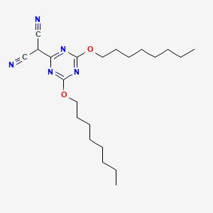 molecular formula C22H35N5O2 B14615147 [4,6-Bis(octyloxy)-1,3,5-triazin-2-yl]propanedinitrile CAS No. 60717-18-2