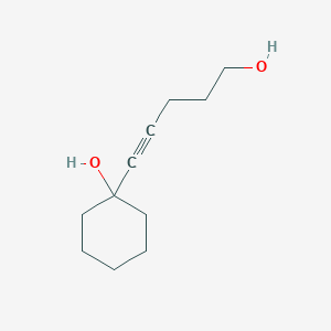 1-(5-Hydroxypent-1-yn-1-yl)cyclohexan-1-ol