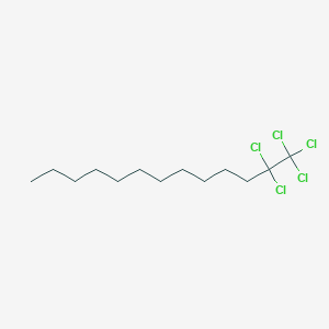 molecular formula C13H23Cl5 B14615167 1,1,1,2,2-Pentachlorotridecane CAS No. 57437-54-4