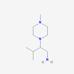 molecular formula C10H23N3 B1461517 3-Methyl-2-(4-methylpiperazin-1-yl)butan-1-amine CAS No. 929343-94-2