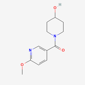 molecular formula C12H16N2O3 B1461518 1-(6-Methoxypyridine-3-carbonyl)piperidin-4-ol CAS No. 1153553-83-3