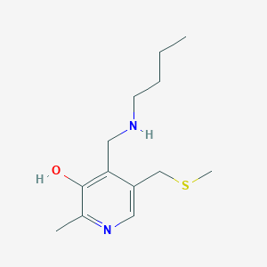 4-[(Butylamino)methyl]-2-methyl-5-[(methylsulfanyl)methyl]pyridin-3-OL