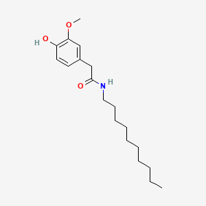 molecular formula C19H31NO3 B14615225 Benzeneacetamide, N-decyl-4-hydroxy-3-methoxy- CAS No. 58570-58-4