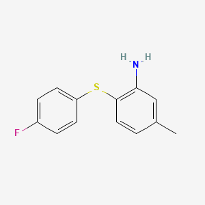 molecular formula C13H12FNS B1461523 2-(4-Fluoro-phenylsulfanyl)-5-methyl-phenylamine CAS No. 943615-82-5