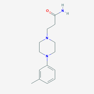 molecular formula C14H21N3O B14615251 3-[4-(3-Methylphenyl)piperazin-1-yl]propanamide CAS No. 61015-48-3