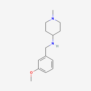 molecular formula C14H22N2O B1461526 N-[(3-methoxyphenyl)methyl]-1-methylpiperidin-4-amine CAS No. 1096348-23-0