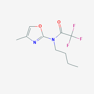 molecular formula C10H13F3N2O2 B14615260 N-Butyl-2,2,2-trifluoro-N-(4-methyl-1,3-oxazol-2-yl)acetamide CAS No. 57068-96-9