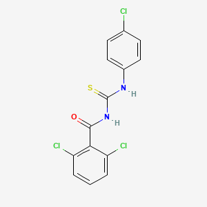 2,6-Dichloro-N-[(4-chlorophenyl)carbamothioyl]benzamide