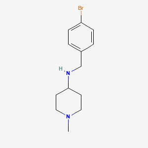 molecular formula C13H19BrN2 B1461528 N-[(4-bromophenyl)methyl]-1-methylpiperidin-4-amine CAS No. 1096878-26-0