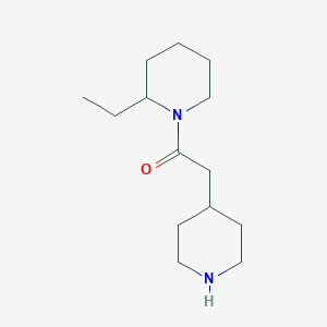 molecular formula C14H26N2O B1461529 1-(2-Ethylpiperidin-1-yl)-2-(piperidin-4-yl)ethan-1-one CAS No. 1094775-86-6