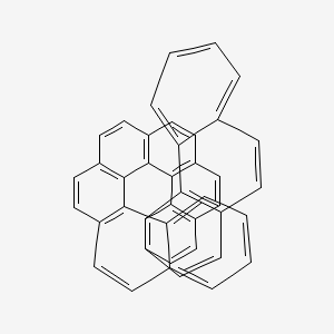 molecular formula C42H24 B14615298 decacyclo[20.20.0.02,19.03,16.04,13.05,10.025,42.028,41.031,40.034,39]dotetraconta-1(22),2(19),3(16),4(13),5,7,9,11,14,17,20,23,25(42),26,28(41),29,31(40),32,34,36,38-henicosaene CAS No. 57520-29-3