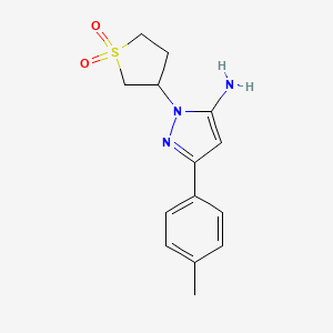 molecular formula C14H17N3O2S B1461530 1-(1,1-dioxidotetrahydro-3-thienyl)-3-(4-methylphenyl)-1H-pyrazol-5-amine CAS No. 1152680-68-6