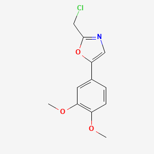 molecular formula C12H12ClNO3 B1461533 2-(Chloromethyl)-5-(3,4-dimethoxyphenyl)oxazole CAS No. 1094452-10-4