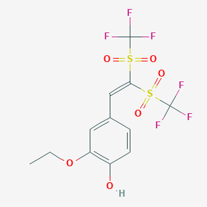 4-[2,2-Bis(trifluoromethanesulfonyl)ethenyl]-2-ethoxyphenol