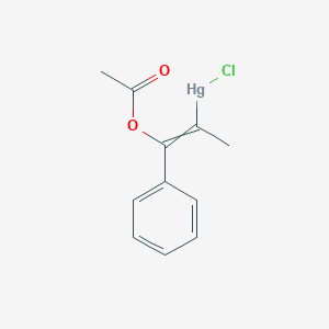 [1-(Acetyloxy)-1-phenylprop-1-en-2-yl](chloro)mercury