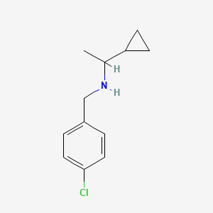 molecular formula C12H16ClN B1461539 [(4-Chlorophenyl)methyl](1-cyclopropylethyl)amine CAS No. 1042614-47-0
