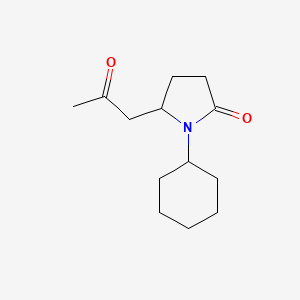 1-Cyclohexyl-5-(2-oxopropyl)pyrrolidin-2-one