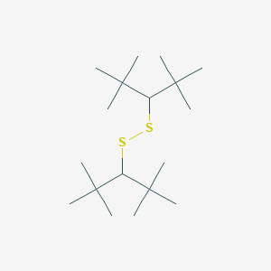 molecular formula C18H38S2 B14615420 2,2,4,4-Tetramethyl-3-[(2,2,4,4-tetramethylpentan-3-yl)disulfanyl]pentane CAS No. 58712-15-5