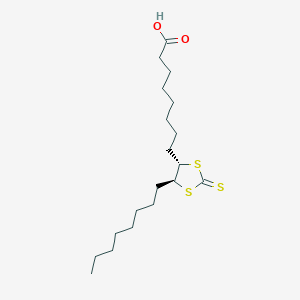 molecular formula C19H34O2S3 B14615435 8-[(4S,5S)-5-octyl-2-sulfanylidene-1,3-dithiolan-4-yl]octanoic acid CAS No. 57154-60-6