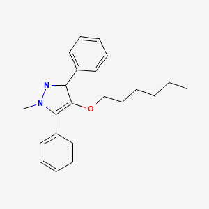 4-(Hexyloxy)-1-methyl-3,5-diphenyl-1H-pyrazole