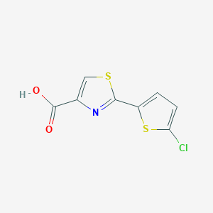 molecular formula C8H4ClNO2S2 B1461544 2-(5-氯噻吩-2-基)-1,3-噻唑-4-羧酸 CAS No. 1094355-54-0