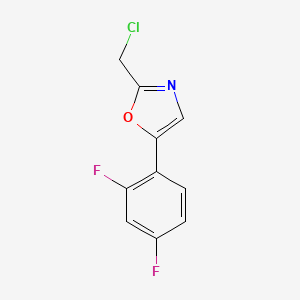 molecular formula C10H6ClF2NO B1461545 2-(氯甲基)-5-(2,4-二氟苯基)噁唑 CAS No. 1152541-63-3