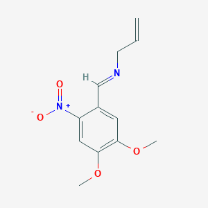 molecular formula C12H14N2O4 B14615482 (E)-1-(4,5-Dimethoxy-2-nitrophenyl)-N-(prop-2-en-1-yl)methanimine CAS No. 58522-72-8