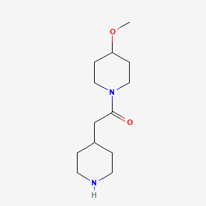 molecular formula C13H24N2O2 B1461549 1-(4-Methoxypiperidin-1-yl)-2-(piperidin-4-yl)ethan-1-one CAS No. 1096337-41-5