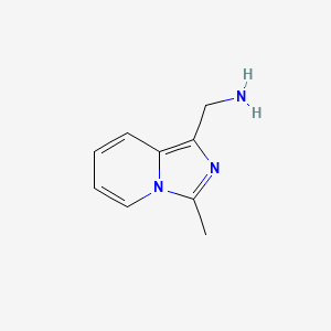 molecular formula C9H11N3 B1461551 {3-甲基咪唑[1,5-a]吡啶-1-基}甲胺 CAS No. 1018517-63-9