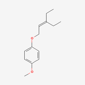 molecular formula C14H20O2 B14615519 1-[(3-Ethylpent-2-en-1-yl)oxy]-4-methoxybenzene CAS No. 58877-04-6