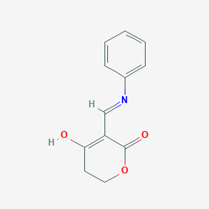 molecular formula C12H11NO3 B14615526 2H-Pyran-2,4(3H)-dione, dihydro-3-[(phenylamino)methylene]- CAS No. 58700-97-3