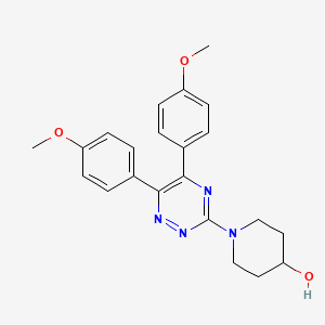 1-[5,6-Bis(4-methoxyphenyl)-1,2,4-triazin-3-yl]piperidin-4-ol