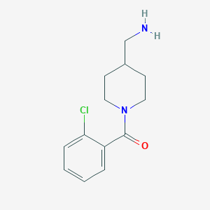 molecular formula C13H17ClN2O B1461554 [1-(2-Chlorobenzoyl)piperidin-4-yl]methanamine CAS No. 1018507-04-4