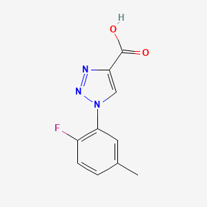 molecular formula C10H8FN3O2 B1461556 1-(2-氟-5-甲基苯基)-1H-1,2,3-三唑-4-羧酸 CAS No. 1037152-95-6