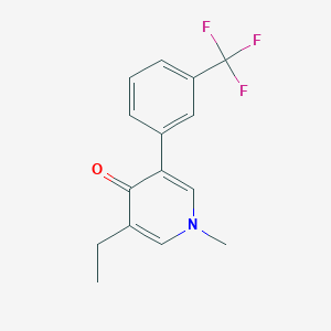 3-Ethyl-1-methyl-5-[3-(trifluoromethyl)phenyl]pyridin-4(1H)-one