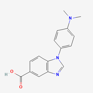 molecular formula C16H15N3O2 B1461558 1-[4-(dimethylamino)phenyl]-1H-benzimidazole-5-carboxylic acid CAS No. 1125409-83-7