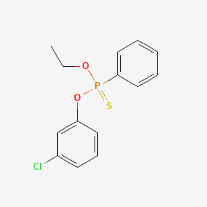 molecular formula C14H14ClO2PS B14615613 O-(3-Chlorophenyl) O-ethyl phenylphosphonothioate CAS No. 57856-19-6