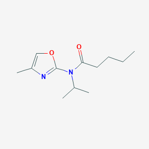 molecular formula C12H20N2O2 B14615629 N-(4-Methyl-1,3-oxazol-2-yl)-N-(propan-2-yl)pentanamide CAS No. 57068-61-8