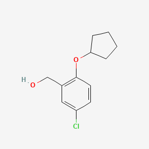 molecular formula C12H15ClO2 B1461563 [5-Chloro-2-(cyclopentyloxy)phenyl]methanol CAS No. 1152554-39-6