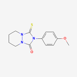 1H-(1,2,4)Triazolo(1,2-a)pyridazin-1-one, hexahydro-2-(4-methoxyphenyl)-3-thioxo-