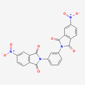 molecular formula C22H10N4O8 B14615652 1H-Isoindole-1,3(2H)-dione, 2,2'-(1,3-phenylene)bis[5-nitro- CAS No. 60793-93-3