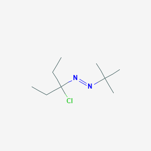 molecular formula C9H19ClN2 B14615696 (E)-1-tert-Butyl-2-(3-chloropentan-3-yl)diazene CAS No. 57908-82-4