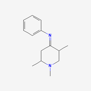 molecular formula C14H20N2 B14615726 Benzenamine, N-(1,2,5-trimethyl-4-piperidinylidene)- CAS No. 60585-74-2