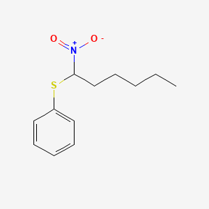 [(1-Nitrohexyl)sulfanyl]benzene