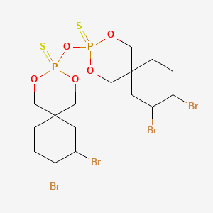 3,3'-Oxybis(8,9-dibromo-2,4-dioxa-3-phosphaspiro(5.5)undecane) 3,3'-disulphide