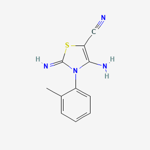 4-Amino-2-imino-3-(2-methylphenyl)-2,3-dihydro-1,3-thiazole-5-carbonitrile