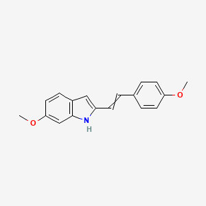 6-Methoxy-2-[2-(4-methoxyphenyl)ethenyl]-1H-indole